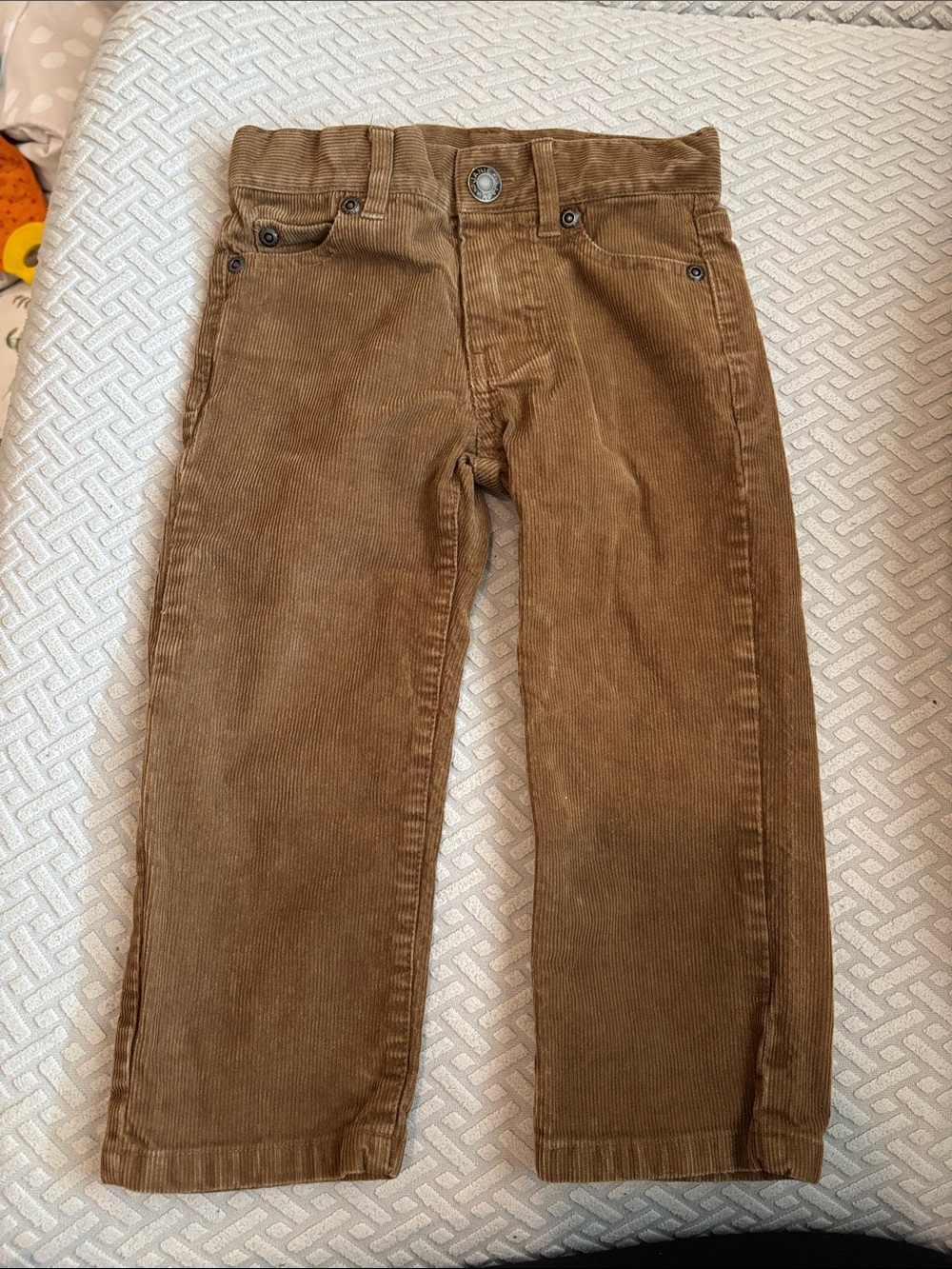 Janie and Jack Tan Corduroy Kids Pants